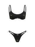 PIERCING GOLD SWIM SET