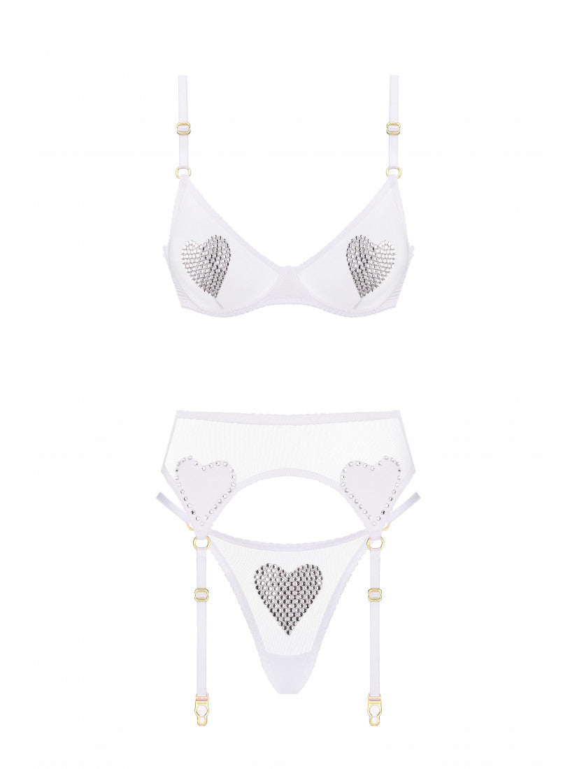 SET LOVE CRISTAL WHITE WITH BELT