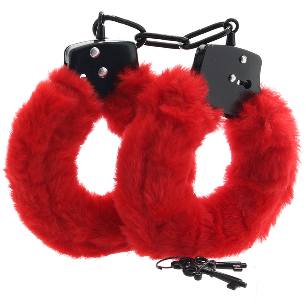 RED FUR CUFFS