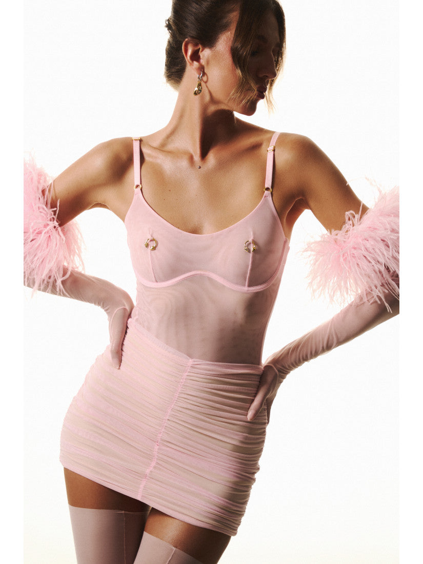 PIERCING SENCE BODYSUIT PINK