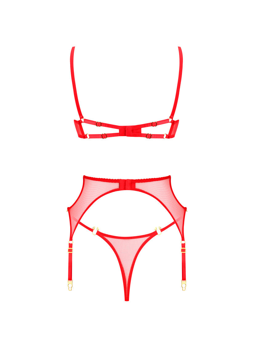 SET PIERCING RED WITH BELT