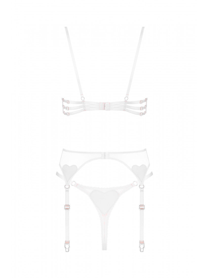 SET LOVE AMOUR WHITE WITH BELT