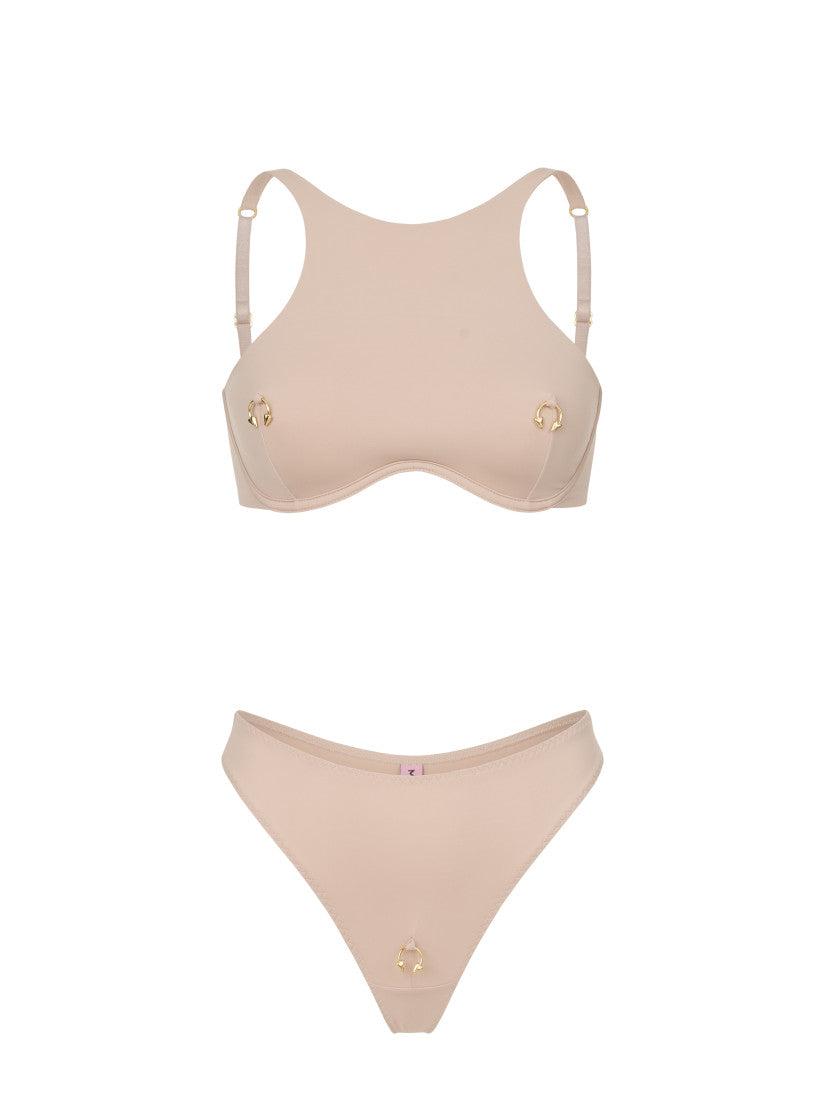 SWIM HALTER PIERCING NUDE