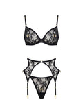 PIERCING GOLD LACE BELTED SET