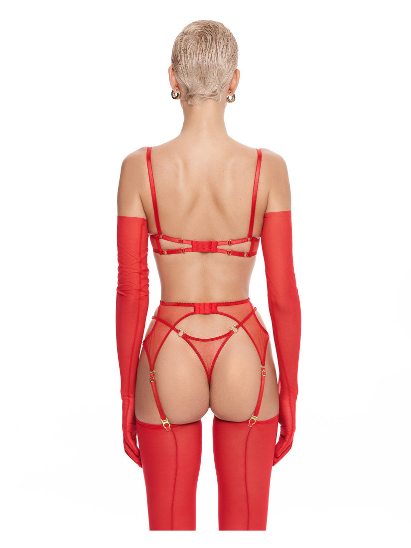 SET PIERCING RED WITH BELT