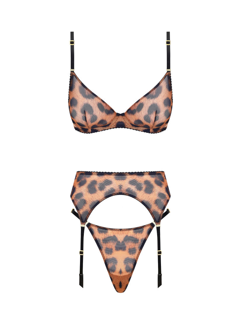 LEOPARD BELTED SET
