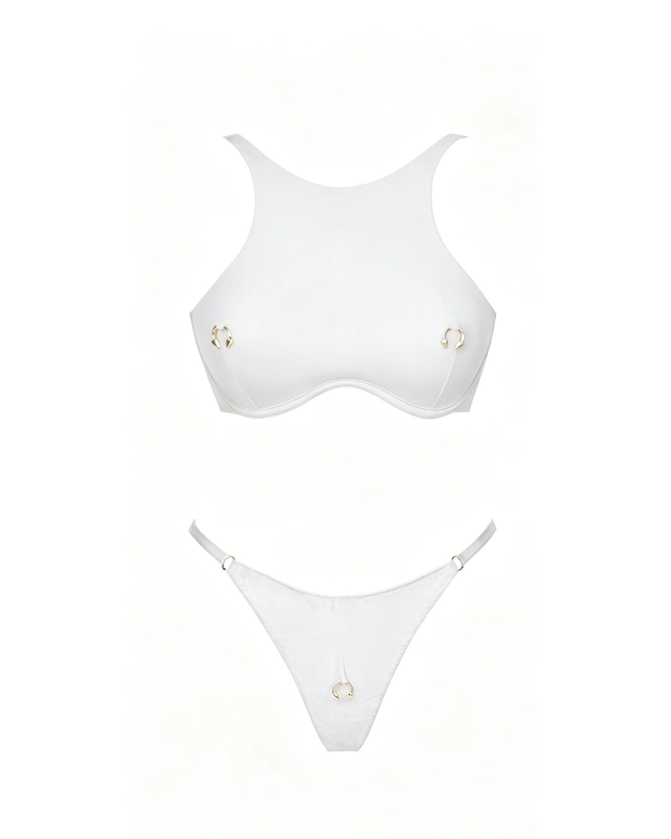 SWIM SET PIERCING WHITE
