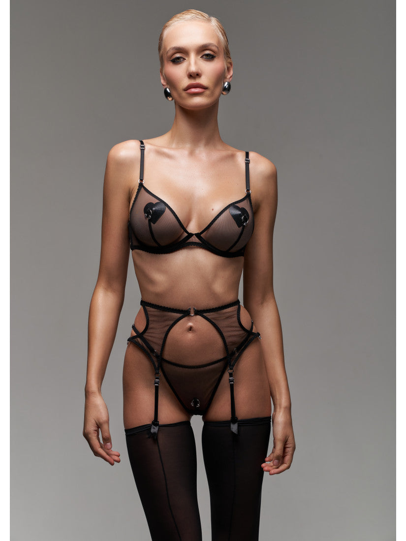 PIERCING STERLING BELTED SET