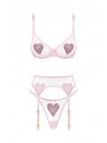 CRISTAL ROSÈ BELTED SET
