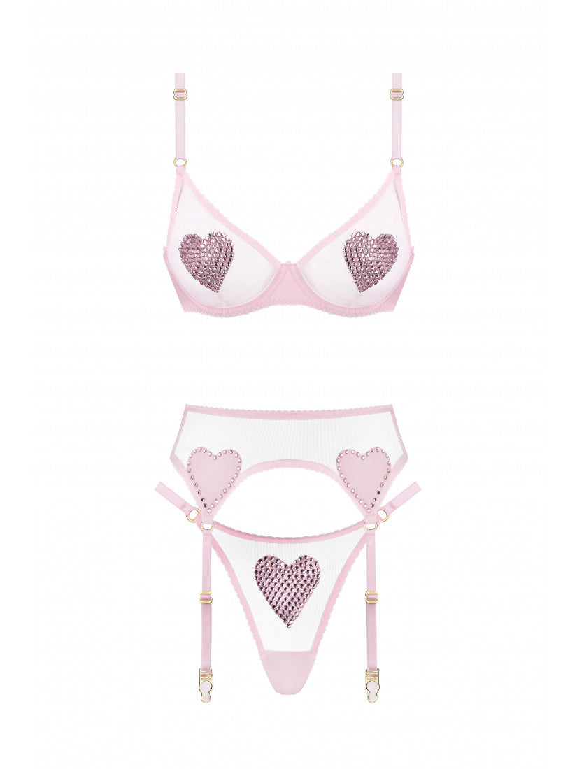 SET LOVE CRISTAL PINK WITH BELT