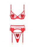 CRISTAL ROUGE BELTED SET