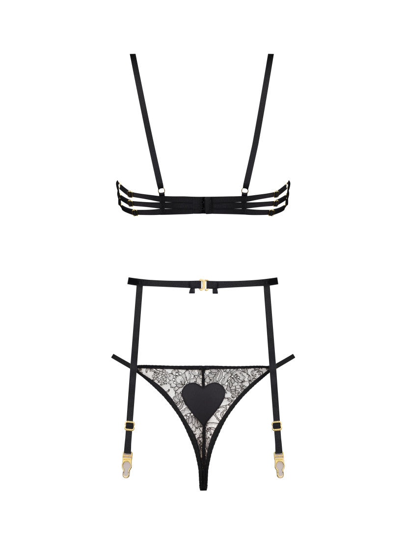 PETALINE MIDNIGHT LACE SET