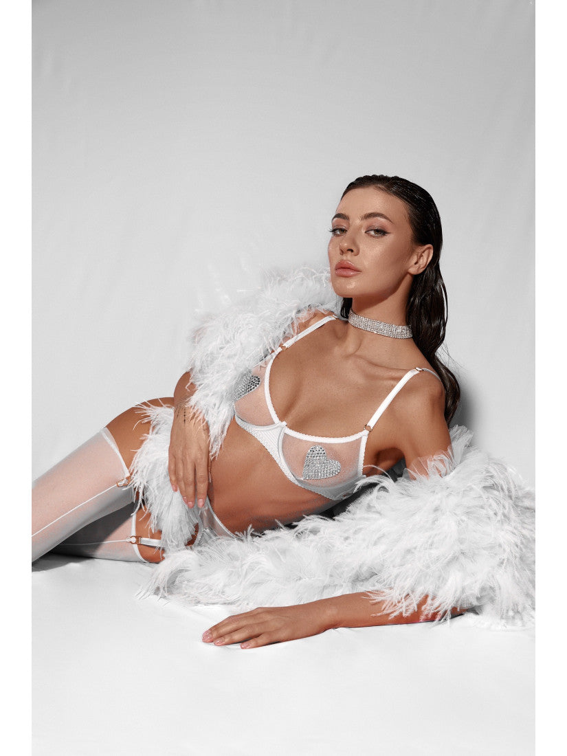 CRISTAL IVORY BELTED SET