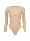 ENIGMA NUDE LONG SLEEVE BODYSUIT