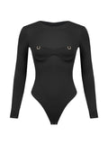 PIERCING NOIR LONG SLEEVE BODYSUIT