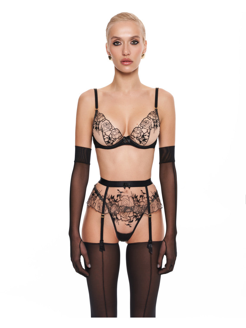 SET ROSE NOIR WITH BELT
