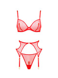 PIERCING ROUGE BELTED SET