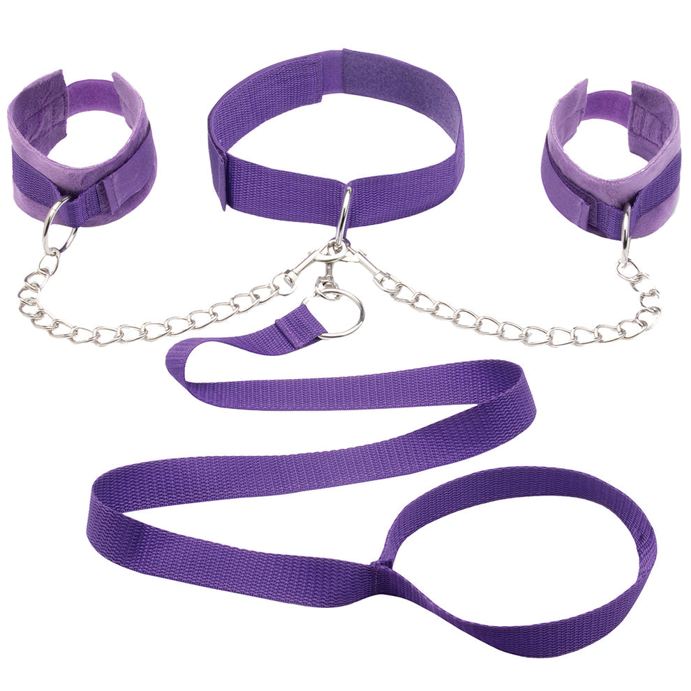 VIOLET COLLAR AND CUFF SET