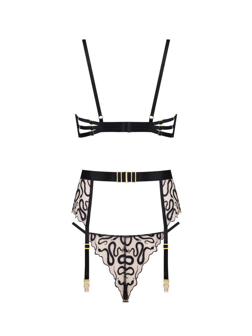 SET BLACK SNAKE WITH BELT